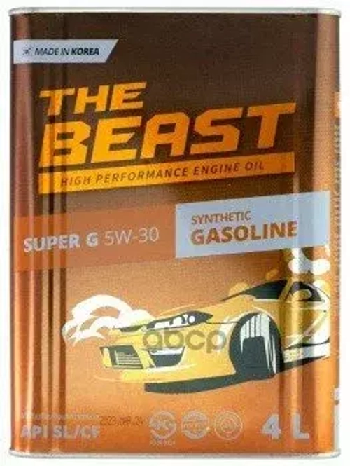 Масло моторное синтетическое THE BEAST 5W30 SUPER G   4л