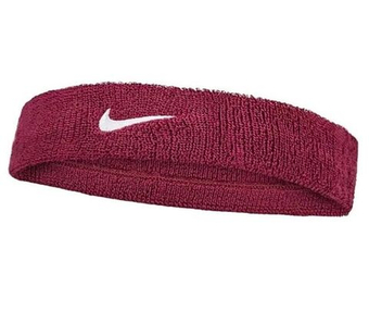 Повязка на голову теннисная Nike Swoosh Headband - dark team red/white