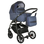 PITUSO Коляска 2 в1 Nino  короб+прогулка Antracyt+Кожа Metalic Grey