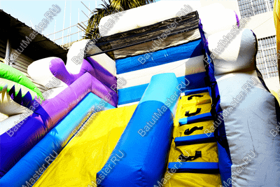 Коммерческий батут "Белый клык" с не механизированной головой, размер 6*6*4 м