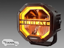 Фара AURORA ALO-W-4-R12T3 4" 40W c подсветкой корпуса (ДХО) Янтарный + Белый 1 шт.