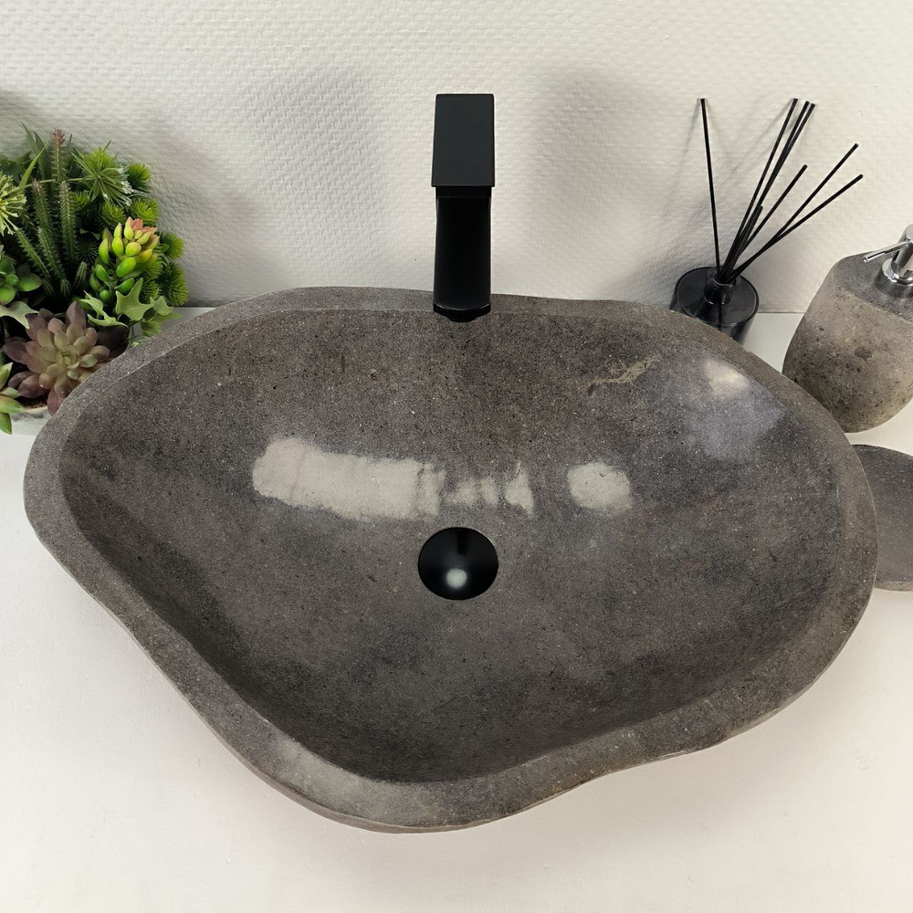 Раковина из речного камня RS-65152 62*43*13 0858