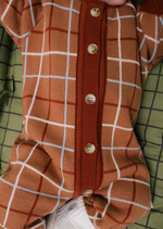 Комбинезон вязаный (клетка терракот)