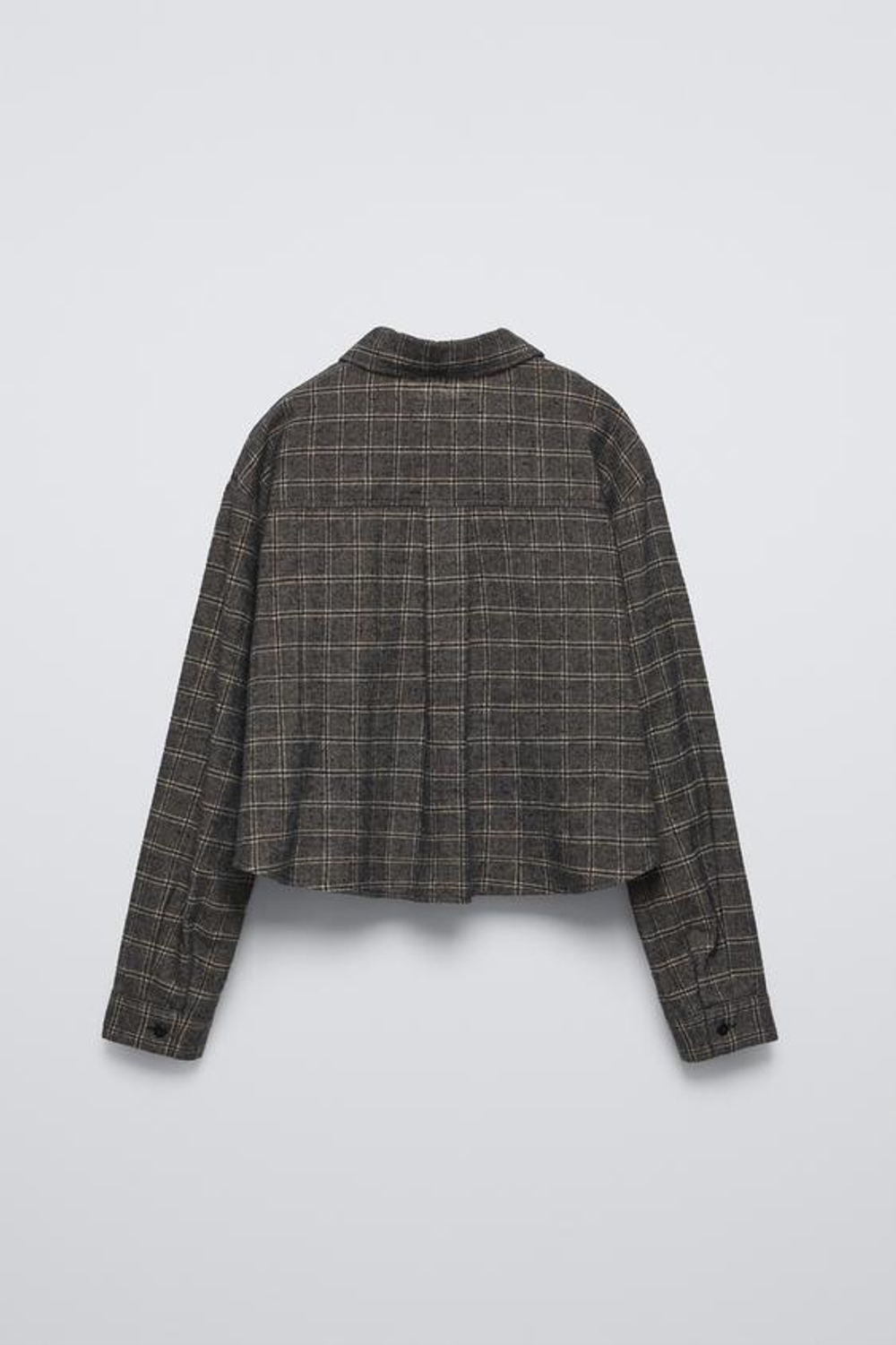 ZARA РУБАШКА В КЛЕТКУ, АНТРАЦИТОВО-СЕРЫЙ