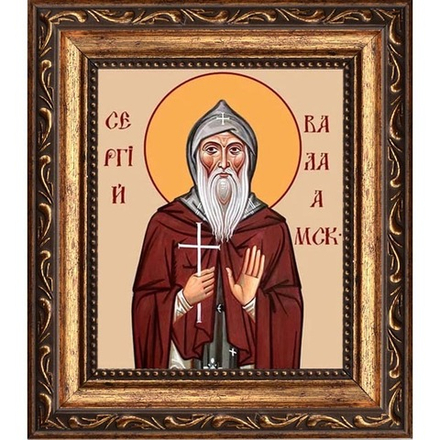 Сергий Валаамский преподобный. Икона на холсте.