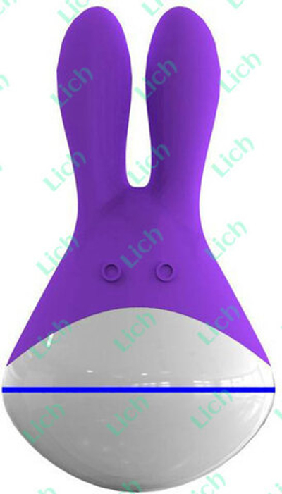 Лиловый вибромассажер Улыбчивая зайка Totoro