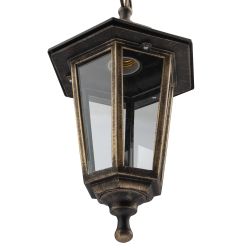 Садово-парковый светильник ЭРА НСУ 06-60-001 бронза 6 гранный подвесной IP44 Е27 max60Вт