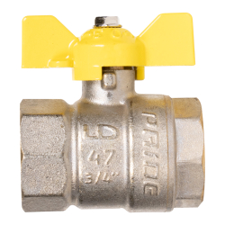 Кран шаровой латунный LD Pride 47.20.В-В.Б GAS (бабочка)