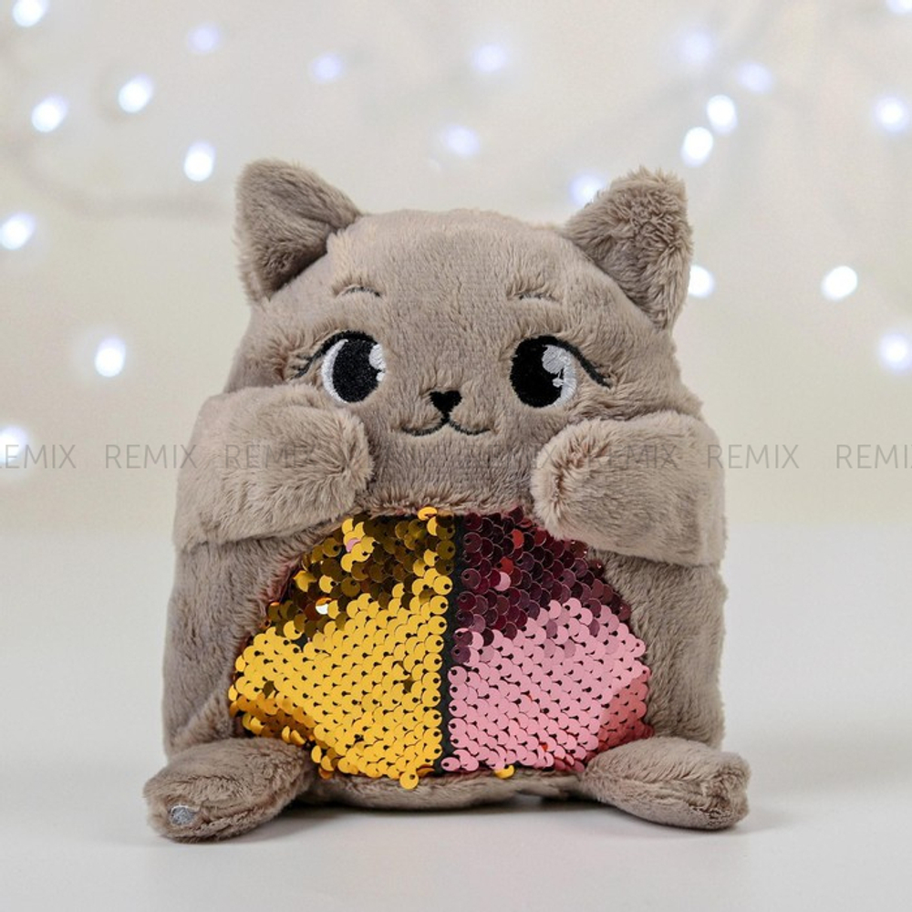 Мягкая игрушка «Кошечка Соня», с пайетками, 16 см х 8 см х 17 см