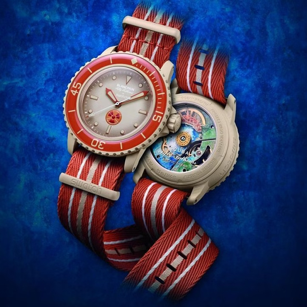 SWATCH Men 42.3mm Beige Watch SO35S100