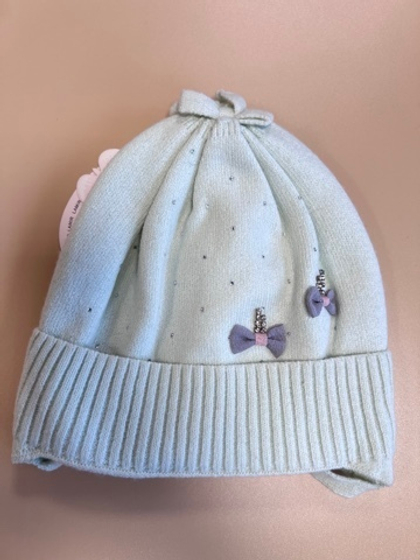 Шапка демисезонная для девочки до 1, 5 лет (цвет-нежная мята)