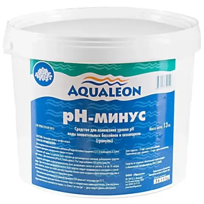 Средство для регулировки кислотности воды Aqualeon PHM1G pH-минус в гранулах (банка,1 кг)