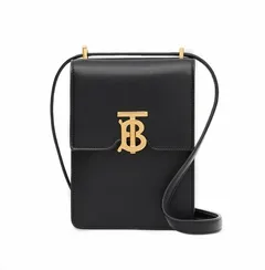 Кожаная сумка Burberry Robin черный