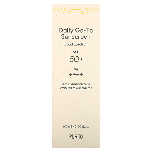 Purito, Daily Go-To Sunscreen, SPF 50+ PA++++, 2.02 fl oz (60 ml)