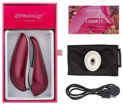 Liberty – бесконтактный стимулятор клитора Womanizer (красно-белый)