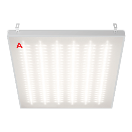 Светильник ГРИЛЬЯТО ДВО02-042 с БАП EM1 54Вт 4000К IP40 Микропризма 6500лм 588х588х40мм WOLTA PRO