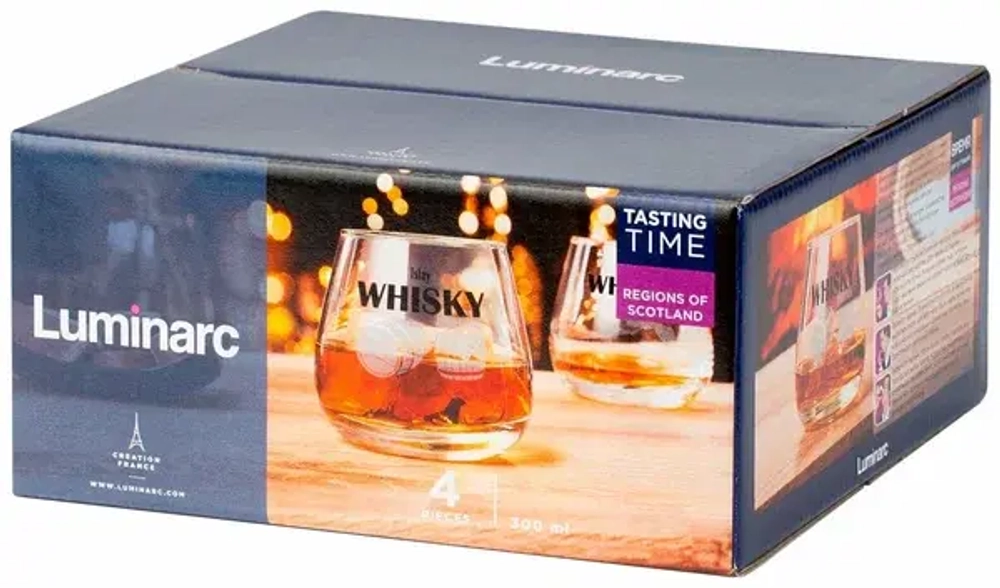 Набор низких стаканов 4 шт 300 мл Luminarc Tasting Time Regions of Scotland Q3171