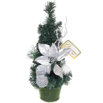 Елка в горшке «Зима» 40 см, Серебро