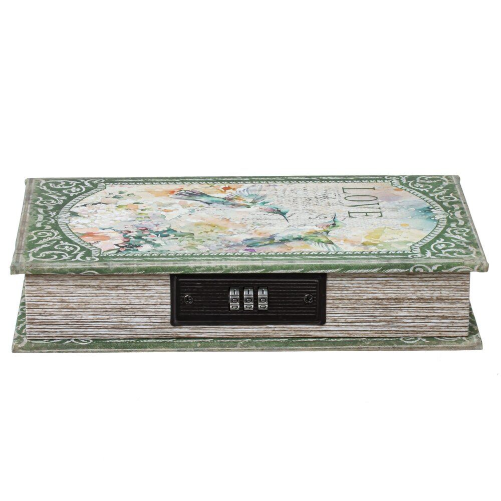 GAEM Шкатулка-книга с кодовым замком, L16 W5 H24 см