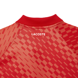 Мужское поло теннисное Lacoste Tennis x Novak Djokovic Printed Polo-Dry Technology - red/orange