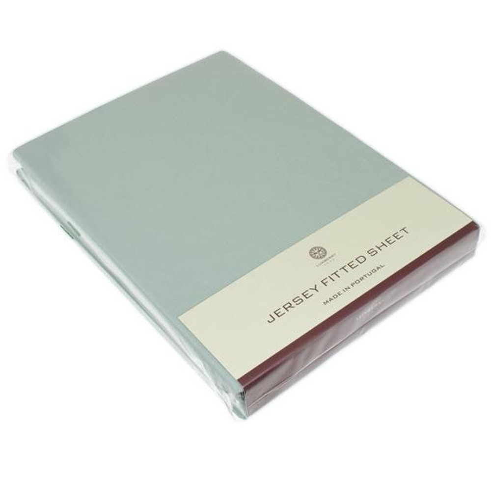 Простыня 160х200х30 Luxberry (Т) Трикотаж Джерси светло-зеленая Португалия