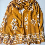 Вискоза (штапель) Горчичный орнамент Вензель