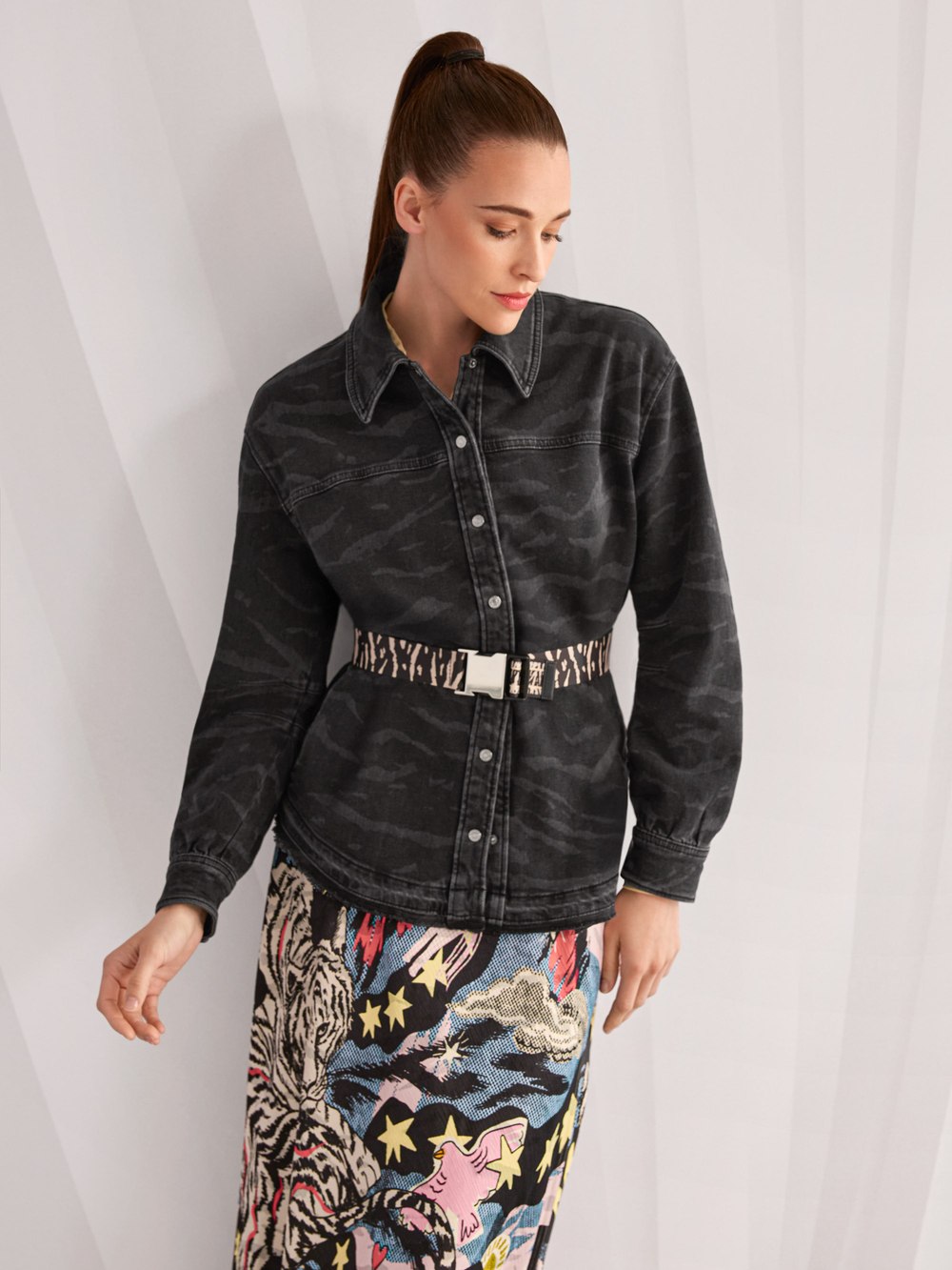 Джинсовая рубашка из хлопка