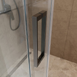 Душевой уголок BelBagno SOFT_CLOSE-1-AH-1 130х100 стекло прозрачное/профиль оружейная сталь