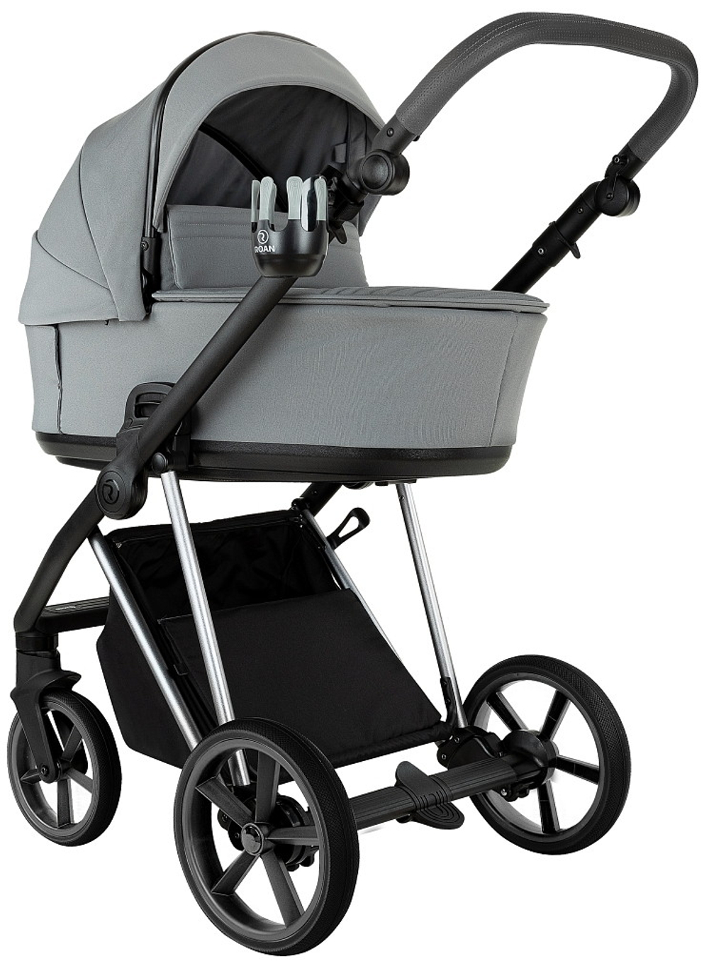 Детская коляска Roan Sol Vintage Luxury 2.0 3 в 1 с автокреслом Tutis Elo Lux EduSky Black VIN 01/BT Blue Tea/Blue Tea/руч.Grey/к.Grey