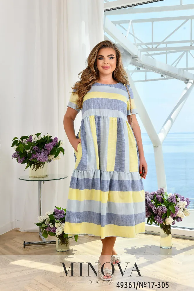 Платье 17-305-желтый Minova