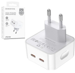Сетевой адаптер питания BOROFONE BA76A PD 35W (белый)