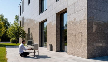 Проект вентилируемого фасада из натурального камня (гранит, доломит, травертин и др.) стадия КМ (КМД)