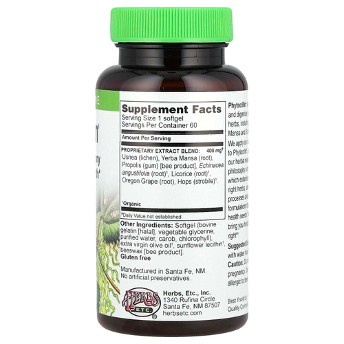 Herbs Etc., Phytocillin®, 60 мягких таблеток