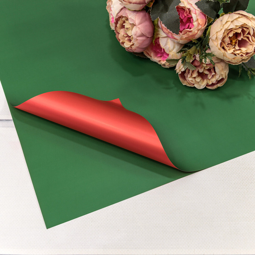 Пленка В листах 20 шт 60 х 60 см двухсторонняя (Зеленый, Красный)