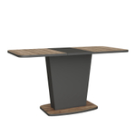 Стол кухонный обеденный раздвижной Цемент светлый/Белый Комфорт 110(145)х68х75 см