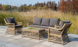 "Гранд Латте" кресло из искусственного ротанга, цвет соломенный