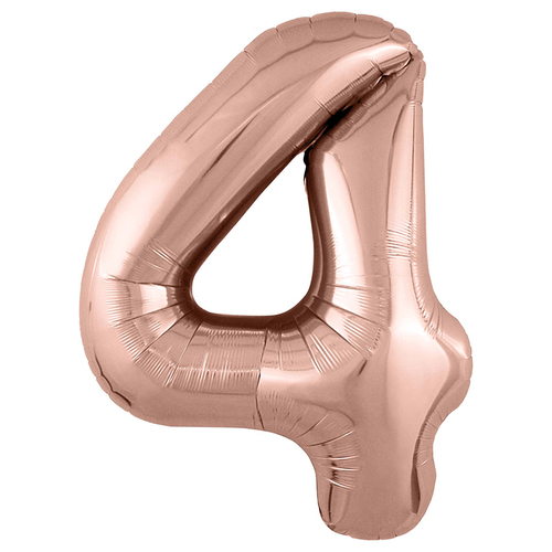 Цифра 4 розовое золото 40" Agura