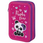 Пенал ПИФАГОР, 3 отделения, ламинированный картон, 19х11 см, "Panda time"