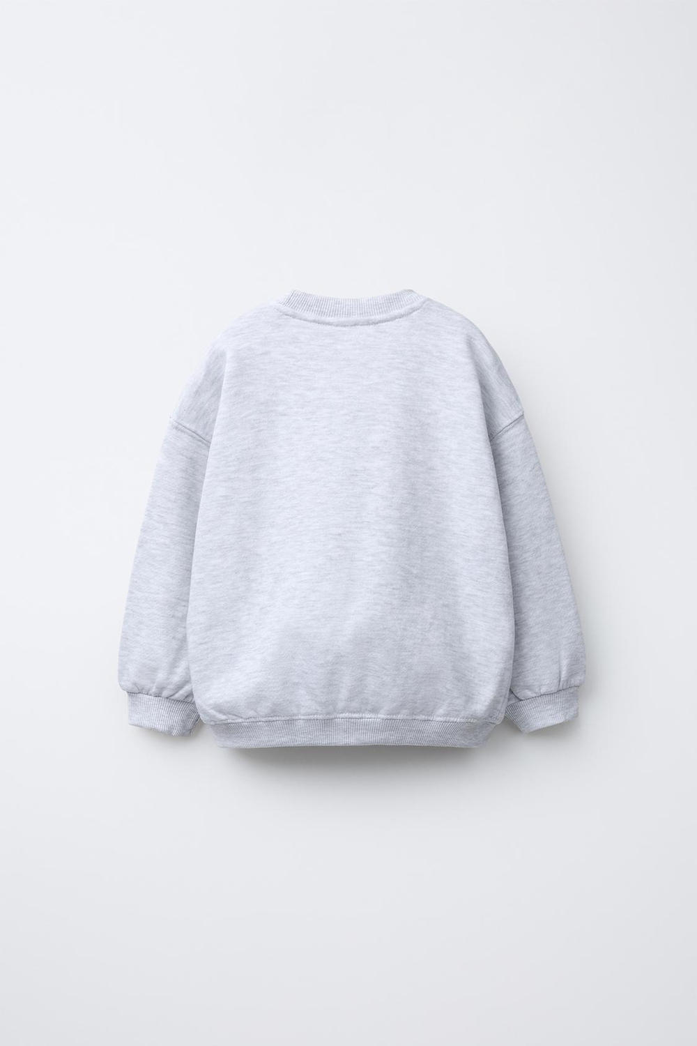 ZARA ТОЛСТОВКА С РЕЛЬЕФНОЙ НАДПИСЬЮ, СЕРЫЙ МЕЛАНЖ