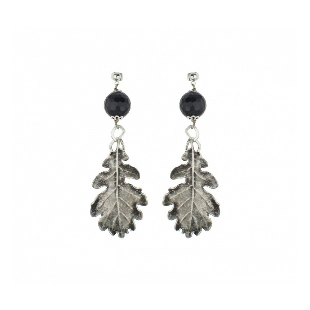 Серьги листья Ester Bijoux Дуб OR912-S BW