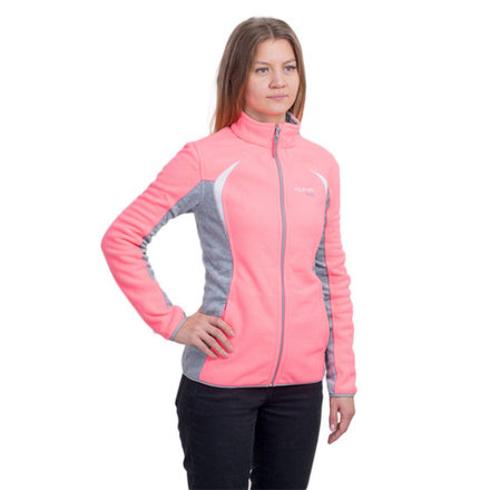 Куртка женская Астра флис, цвет: коралловый, салатовый