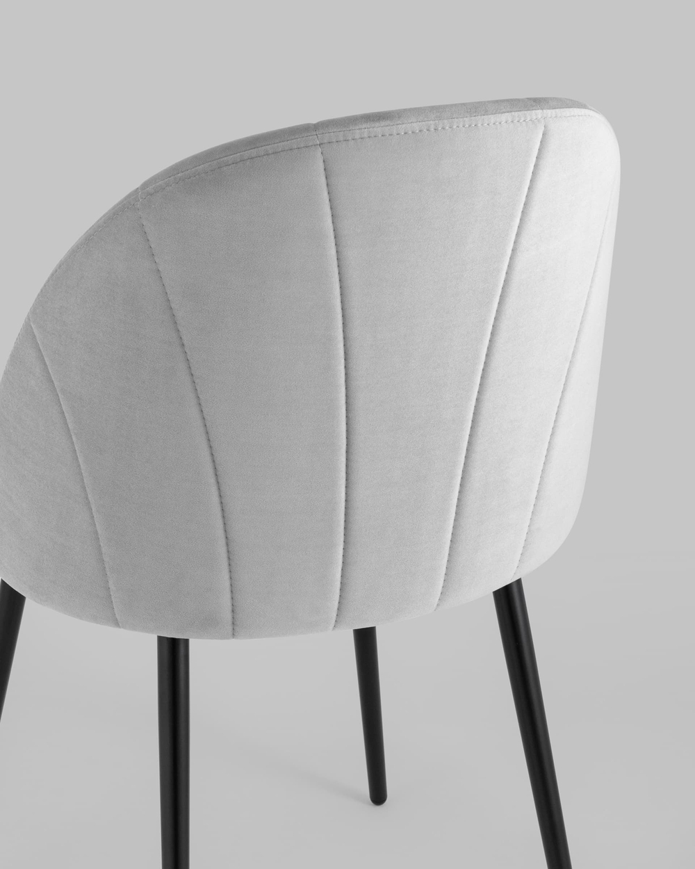 Стул Логан велюр светло-серый