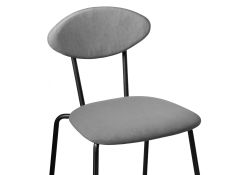 Стул на металлокаркасе Мареон катания сильвер / черный матовый