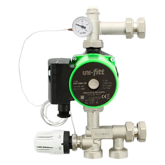 Группа насосно-смесительная Uni-Fitt SOLOMIX MINI с накидной гайкой 1, без насоса купить в Москве и Московской области по низкой цене с доставкой по России — (5) Группа насосно-смесительная Uni-Fitt SOLOMIX MINI с накидной гайкой 1, без насоса — (5)