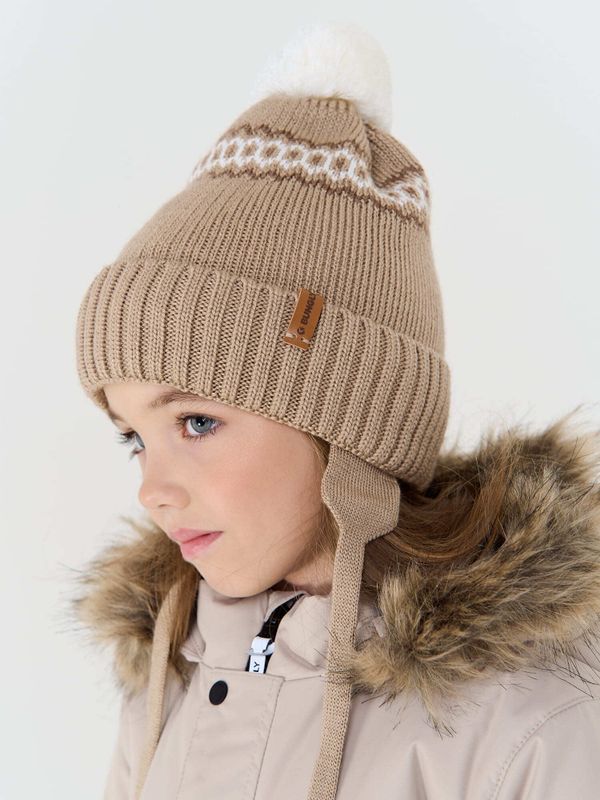 Шапка зимняя из смесовой шерсти с флисовым подкладом 