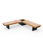 Лавка Rail Road 03 угловая с вазоном