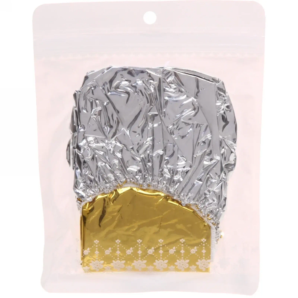 Шапочка фольгированная для окрашивания и хим. завивки волос «Стойкий цвет», цвет золото и серебро, 13*19см