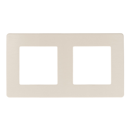 Рамка для розеток и выключателей ЭРА Серия 12 12-5102-02 на 2 поста, Сатин, слоновая кость