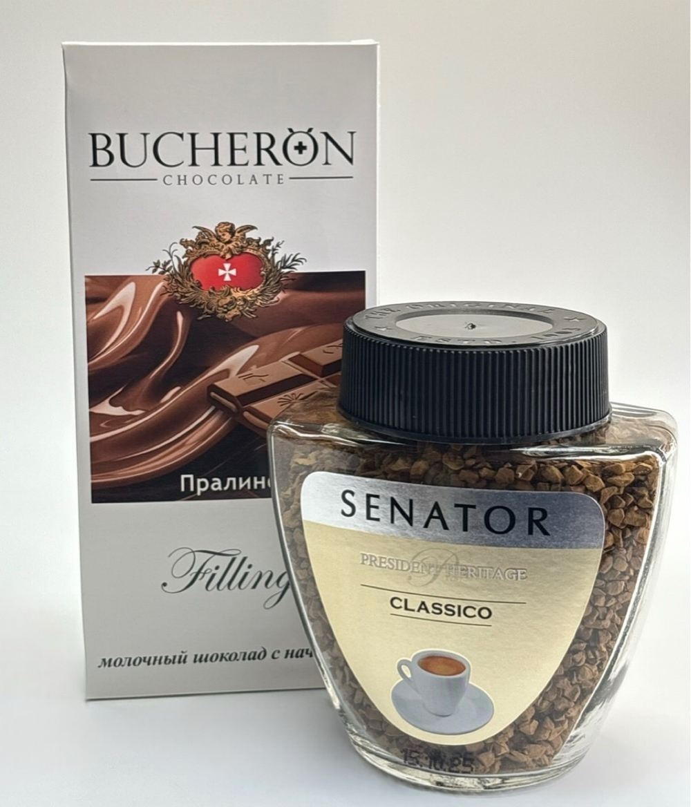 КОФЕ SENATOR PRESIDENT CLASSICO 85Г СТБ+ ШОКОЛАД ПРАЛИНЕ 85Г/5