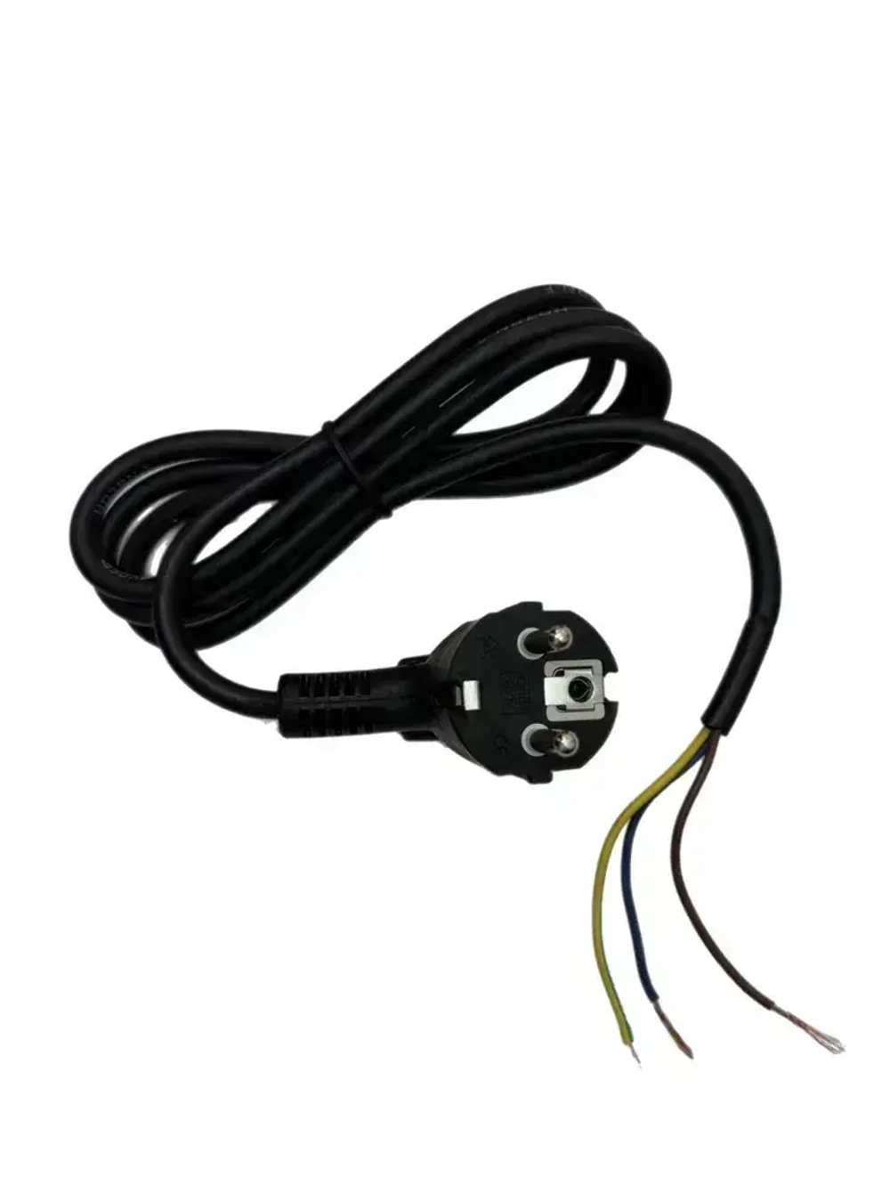 Кабель силовой с угловой вилкой 1,2 метра 10/16A 250V универсальный до 700Вт